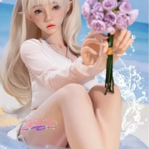 性愛娃娃 ※ 泳池白色掛脖泳裝娃娃-艾拉